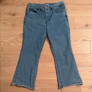 Good American high rise Good Legs Crop Mini Boot Jeans 31  / 12
